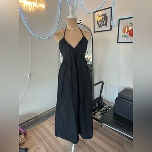 Elegant Black Halter Dress
